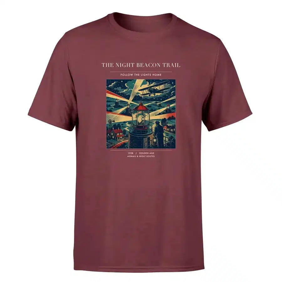 VINTAGE G4016 - The Night Beacon Trail - Premium T-Shirt design on darkred premium t shirt