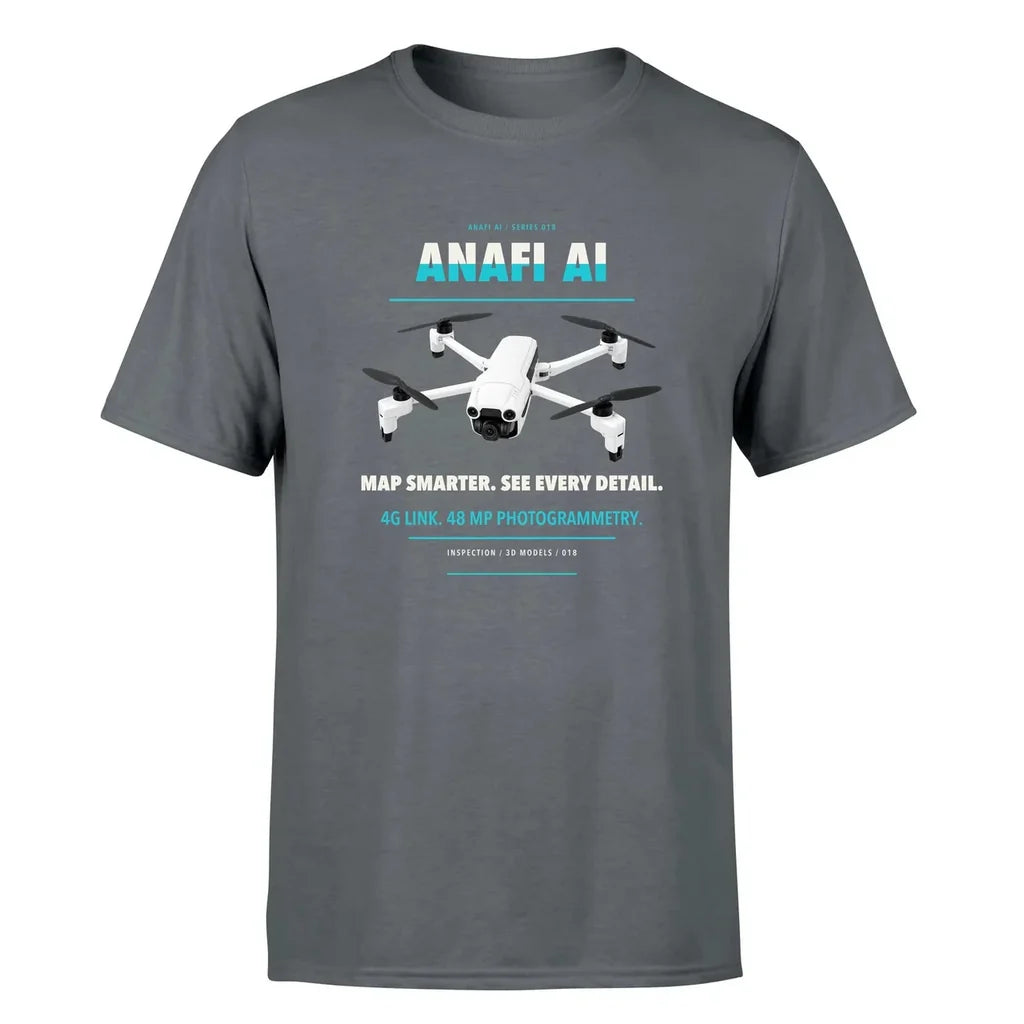 Parrot ANAFI Ai design on gray single side