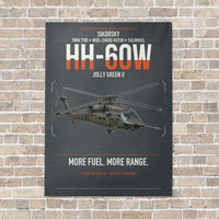 Thumbnail for Sikorsky HH-60W Jolly Green II vertical canvas print - no frame - gray background
