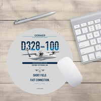 Thumbnail for Dornier D328-100 design on light gray round mouse pad