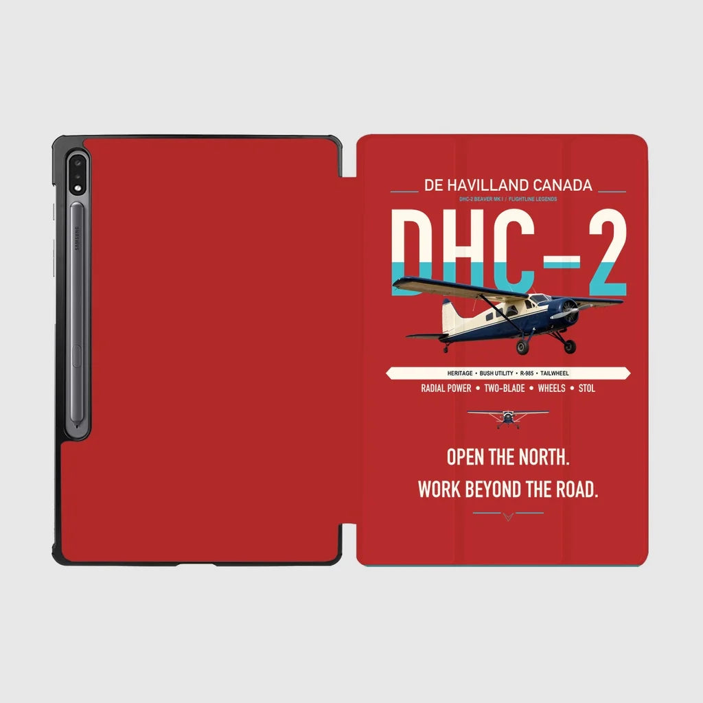 DHC-2 Beaver Mk I design on red samsung tablet tablet case