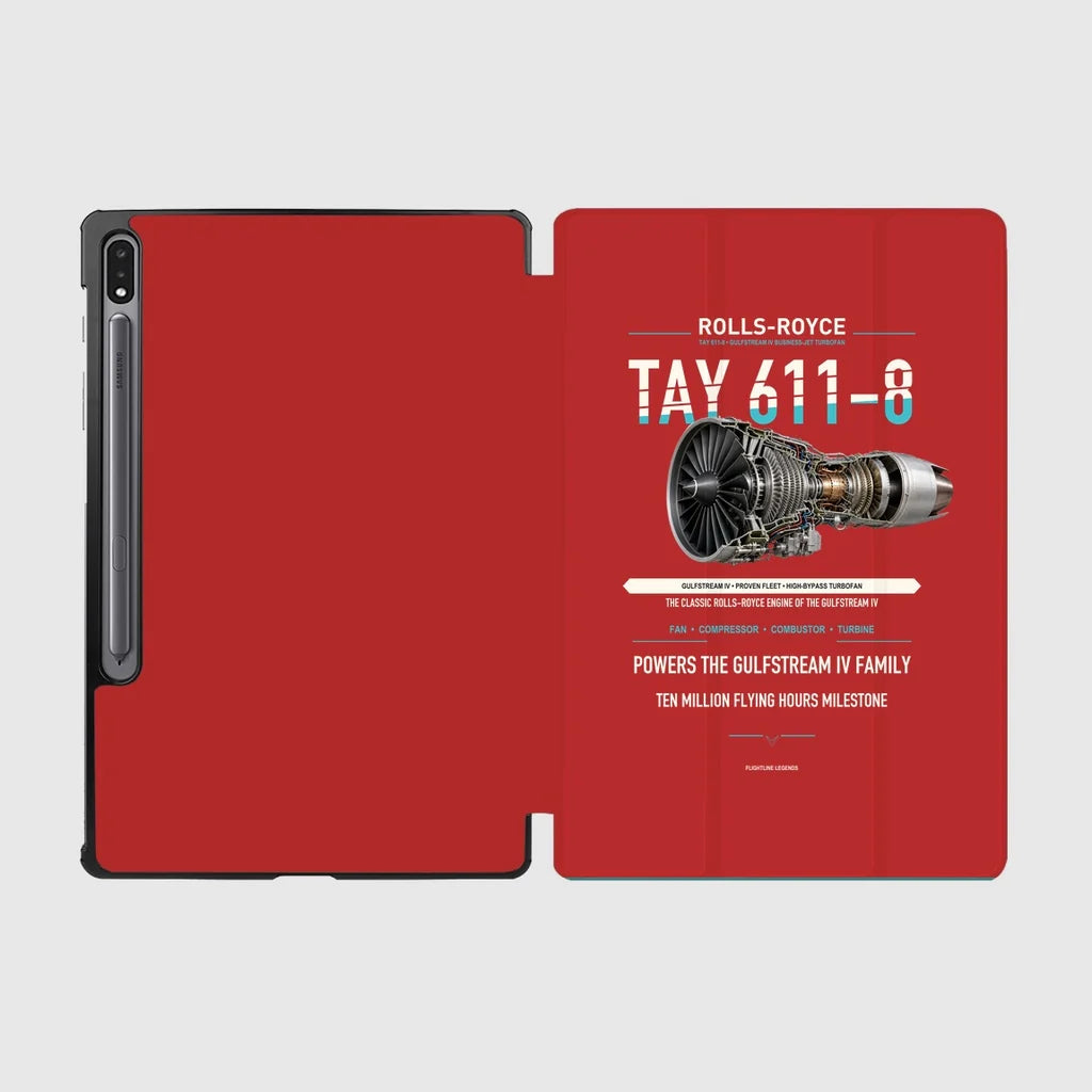 TAY 611-8 design on red samsung tablet tablet case