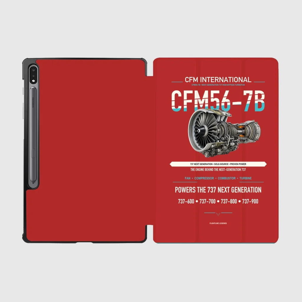 CFM56-7B design on red samsung tablet tablet case