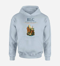 Thumbnail for Rostock-Laage Airport (RLG) design on light blue hoodie single-side print