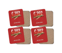 Thumbnail for Macchi C.202 Folgore design on red 4 pieces set coaster
