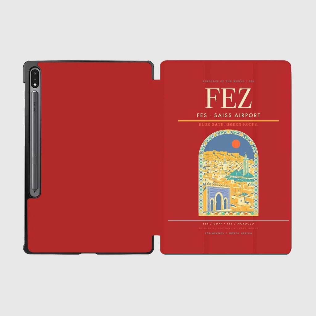 Fes (FEZ) design on red samsung tablet tablet case