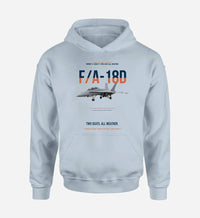 Thumbnail for F-A-18D HORNET design on light blue hoodie single side