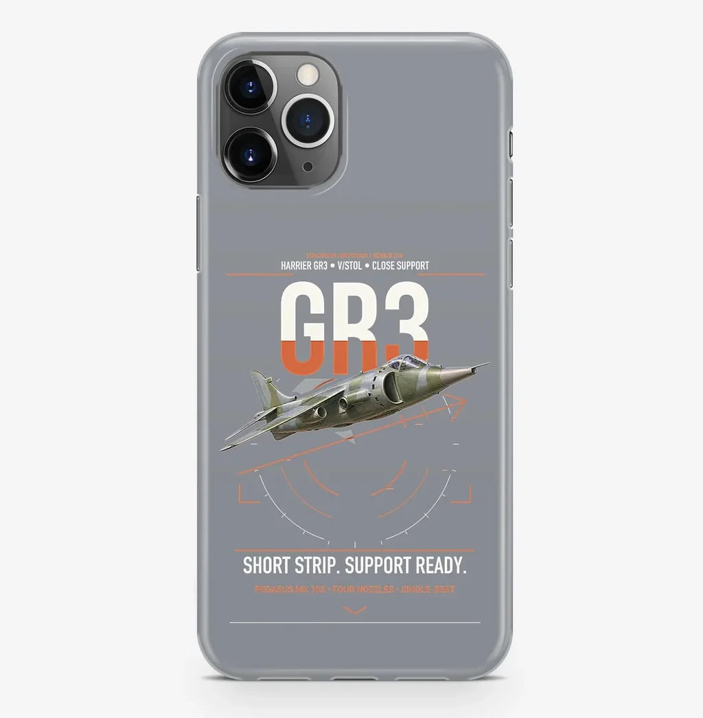 Hawker Siddeley Harrier GR3 design on gray magsafe iphone case, for iPhone Pro Max