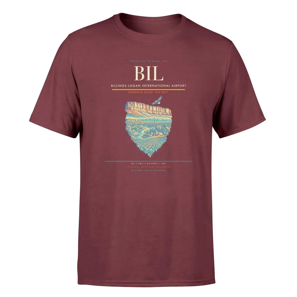 Billings Airport (BIL) Premium T-Shirt Dark Red