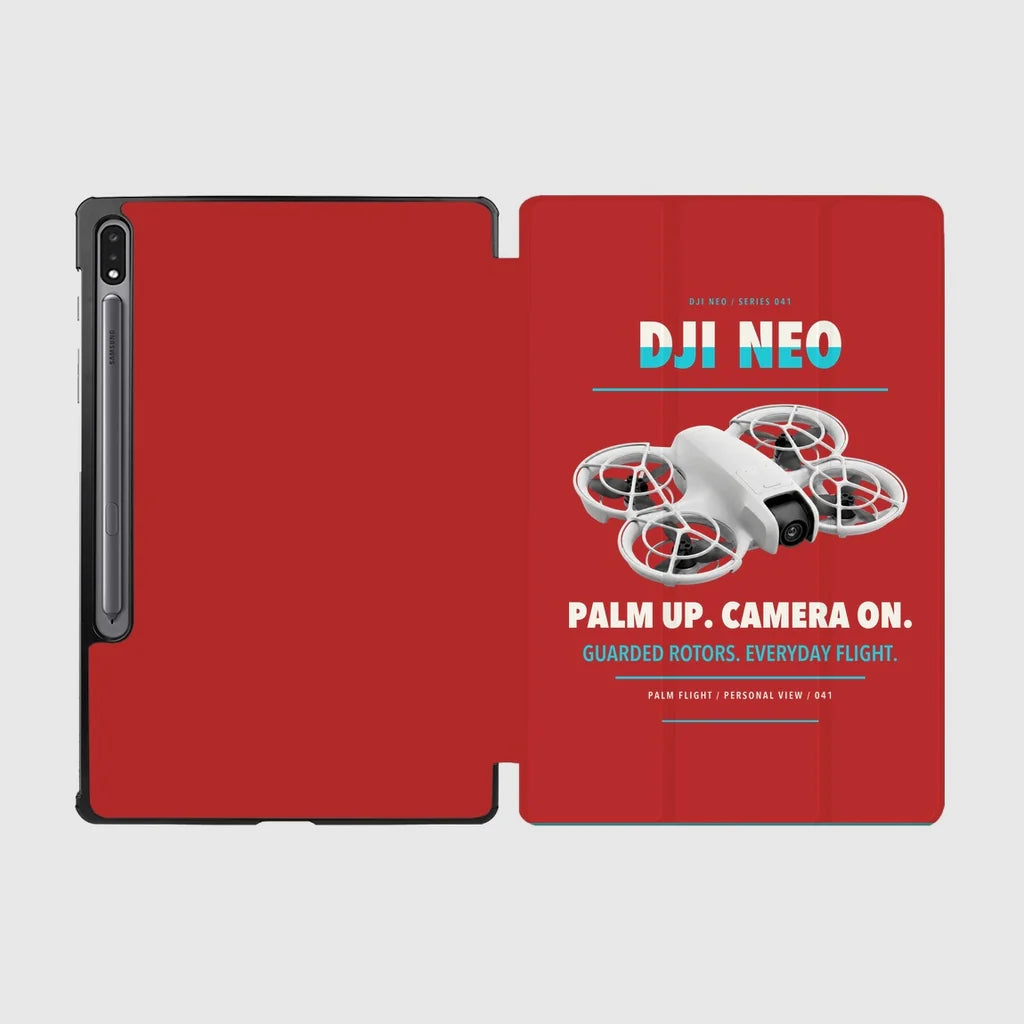 DJI Neo design on red samsung tablet tablet case