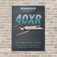 Thumbnail for Bombardier Learjet 40XR vertical canvas print - no frame - gray background