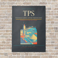 Thumbnail for Vincenzo Florio Airport Trapani-Birgi TPS vertical canvas print - no frame - gray background