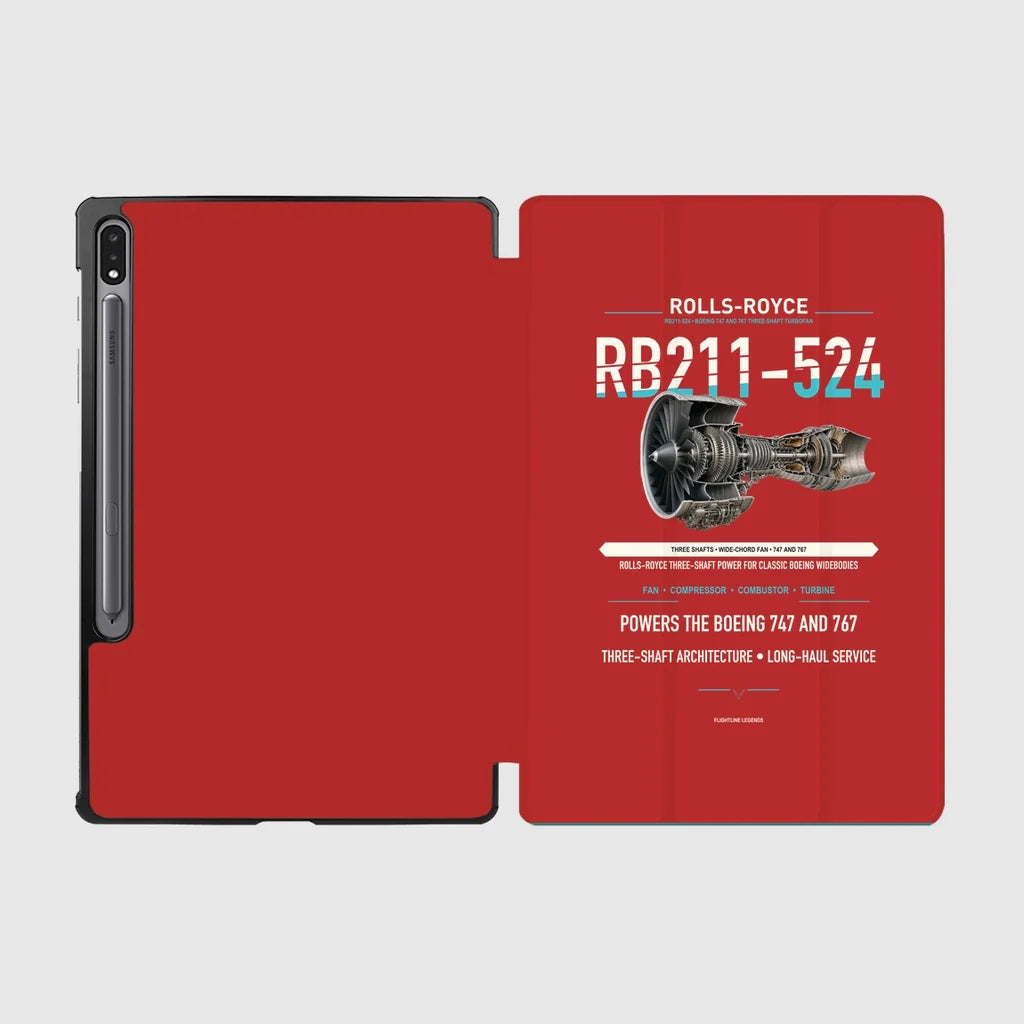 RB211-524 design on red samsung tablet tablet case