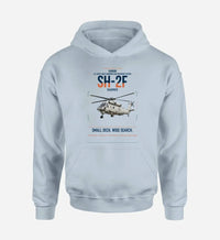 Thumbnail for Kaman SH-2F Seasprite design on light blue double-side hoodie, single-side print
