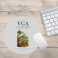 Thumbnail for Vijayawada Airport (VGA) design on light gray round mouse pad