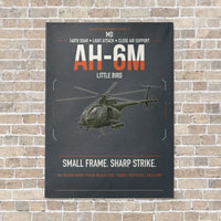 Thumbnail for MD AH-6M Little Bird vertical canvas print - no frame - gray background