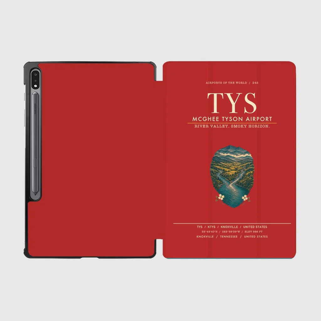 McGhee Tyson Airport Knoxville (TYS) design on red samsung tablet tablet case