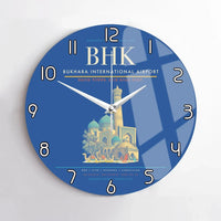 Thumbnail for Bukhara International Airport BHK Wall-Clock No-Frame - Blue