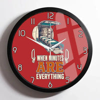 Thumbnail for When Minutes Are Everything design on red framed wall clock