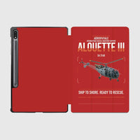 Thumbnail for Aérospatiale SA 316B Alouette III design on red samsung tablet tablet case