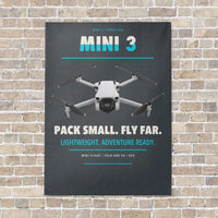 Thumbnail for DJI Mini 3 vertical canvas print - no frame - gray background