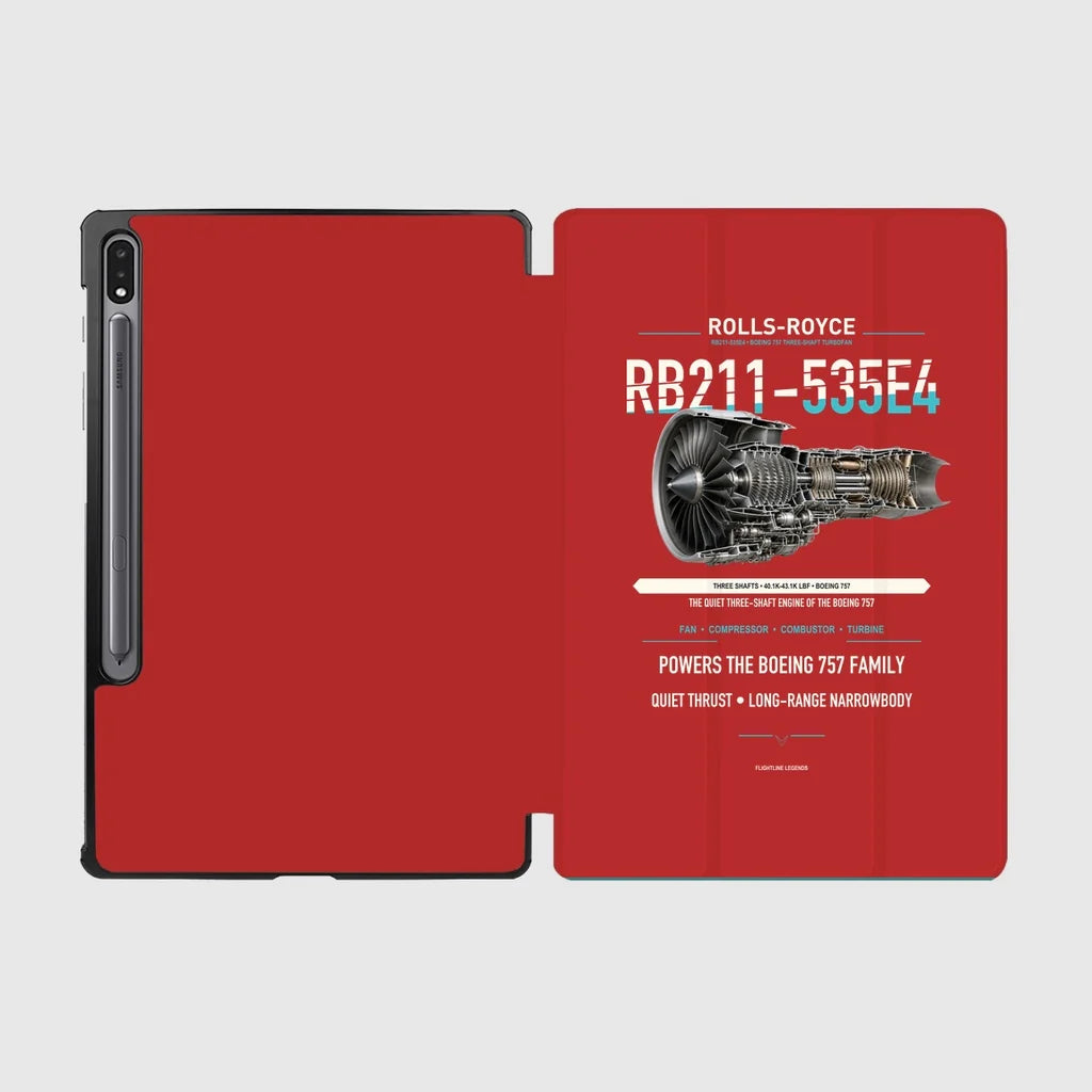 RB211-535E4 design on red samsung tablet tablet case