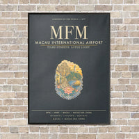 Thumbnail for Macau International Airport MFM - Canvas Framed - Gray