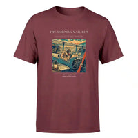 Thumbnail for VINTAGE G4146 - The Morning Mail Run - Premium T-Shirt design on darkred premium t shirt