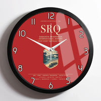 Thumbnail for Sarasota Bradenton International Airport (SRQ) design on red framed wall clock