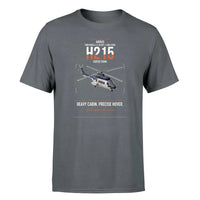 Thumbnail for Airbus H215 design on gray t-shirt, single-side print