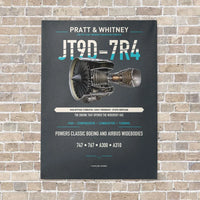 Thumbnail for JT9D-7R4 vertical canvas print - no frame - gray background