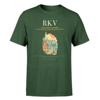 Thumbnail for Reykjavík Airport (RKV) T-Shirt single-side front print in Dark Green | reykjavík-airport-rkv-double-side-t-shirt
