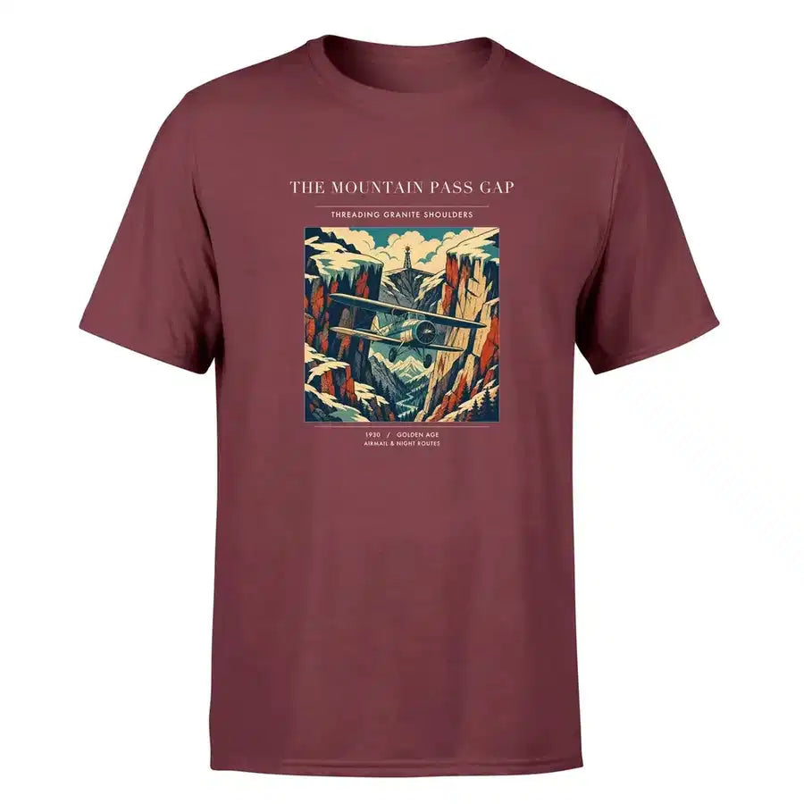 VINTAGE G4253 - The Mountain Pass Gap - Premium T-Shirt design on darkred premium t shirt
