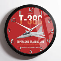 Thumbnail for T-38C Talon design on red framed wall clock