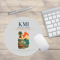 Thumbnail for Miyazaki Airport (KMI) design on light gray round mouse pad
