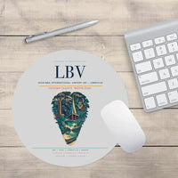Thumbnail for Leon-Mba International Airport (LBV) design on light gray round mouse pad