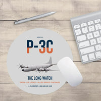 Thumbnail for P-3C Orion design on light gray round mouse pad