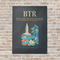 Thumbnail for Baton Rouge Metropolitan Airport BTR - Canvas No Frame - Gray