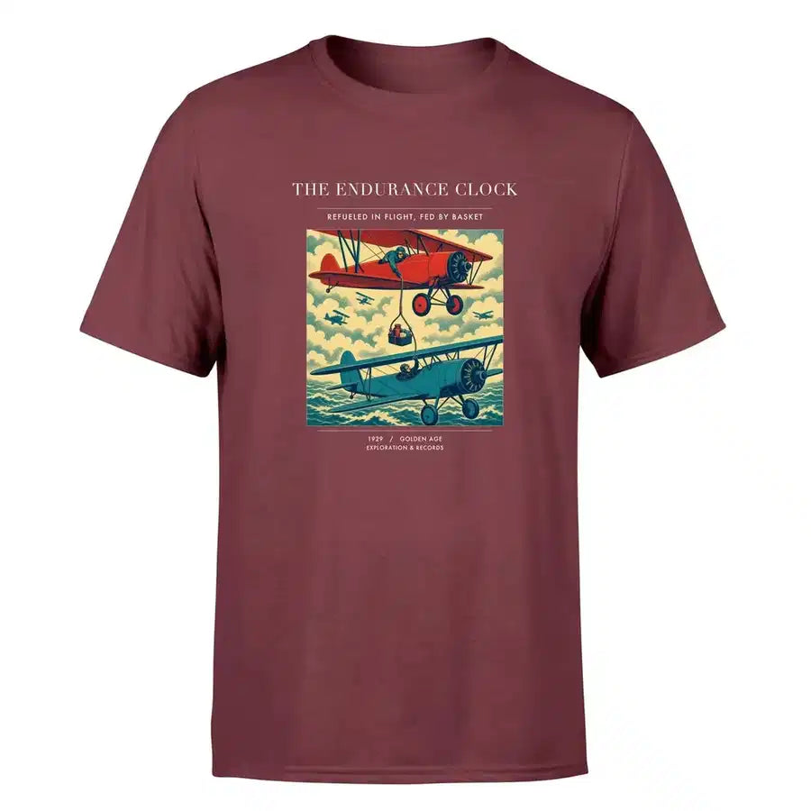 VINTAGE G4203 - The Endurance Clock - Premium T-Shirt design on darkred premium t shirt