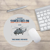 Thumbnail for Sud Aviation SA 321G Super Frelon design on light gray round mouse pad