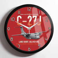 Thumbnail for C-27J Spartan design on red framed wall clock