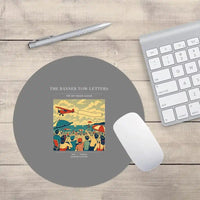 Thumbnail for VINTAGE G4472 - The Banner Tow Letters - Designed Mouse Pads design on gray round