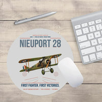 Thumbnail for Nieuport 28C.1 design on light gray round mouse pad