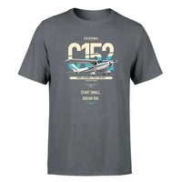 Thumbnail for Cessna 152 design on gray t-shirt, single-side print