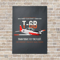 Thumbnail for T-6B Texan II Naval Aviator Training vertical canvas print - no frame - gray background