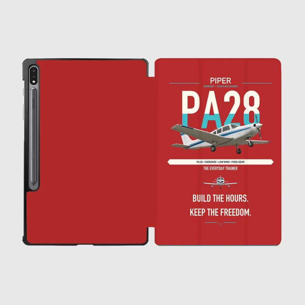 Piper PA-28 Cherokee design on red samsung tablet tablet case
