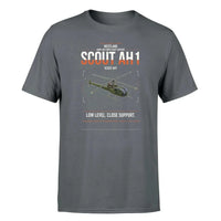 Thumbnail for Westland Scout AH1 design on gray t-shirt, single-side print