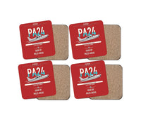 Thumbnail for Piper PA-24-250 Comanche 250 design on red 4 pieces set coaster