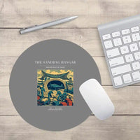 Thumbnail for VINTAGE G4505 - The Sandbag Hangar - Designed Mouse Pads design on gray round