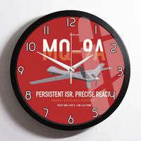 Thumbnail for MQ-9A Reaper design on red framed wall clock